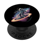 Astronaute Surf Space Ring Cosmic Galaxy Art PopSockets PopGrip Adhésif