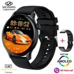 Montre Connectée Amoled Full Touch Pour Hommes Et Femmes,Appel Bluetooth,Fitness,Étanche Ip68,Horloge Et Boîte,Android Et Ios,2023 - Type Sa-Alpha-1 L Black