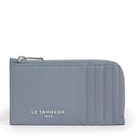 Le Tanneur, porte-cartes, en cuir signature T, Emile, homme, poche monnaie zippée, poche plate arrière, 4 compartiments cartes, doublure textile, accessoire métallique finition argent