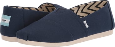 Toms Classic Navy White Recycled Cotton Mens Espadrilles Slipons Shoes