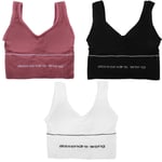 Wireless Women Padded Sports Bra Soft Breathable UBack Bra For Yoga Gym Fitn LVE