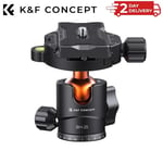 K&F CONCEPT Ballhead Tripod Mount Adapter Large Ball Head with Bubble Level new