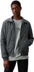 Calvin Klein Jeans Blouson Homme Padded Harrington Chaud, Gris (Endless Grey), S