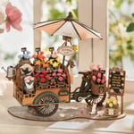 Rolife Puzzle 3D en Bois Blossom Cart Jigsaw Puzzles Maquette en Bois à Construire Modélisme Diy Kit de Construction Bois pour Adultes Idée Cadeau Femme TGS03