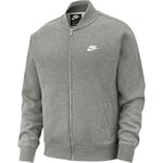 Nike BV2686-063 M NSW Club BOMBR JKT BB Jacket Mens dk Grey Heather/dk Grey Heather/Matte Silver/(White) XL