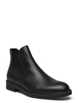 Slhblake Leather Chelseaoot Stövletter Chelsea Boot Black Selected Homme