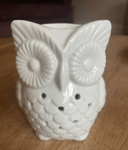 Small Ceramic White Owl Wax Melt Oil Burner Diffuser Home Candle Aroma