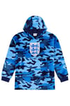 England Football Team Boys Girls Camouflage Fully Lined Luxury Fleece Hoodie, Oversized Kids Fleece Blanket Hoody