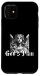 Coque pour iPhone 11 Statue d'ange God's Plan – Pour homme, femme, adolescent