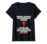 Womens Psalms 73:23-24 Bible Verses Scripture V-Neck T-Shirt