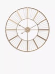 Acctim Gardner Analogue Indoor/Outdoor Skeleton Wall Clock, 80cm, Gold