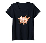 Womens L.O.L. Surprise! Orange POP Action Bubble V-Neck T-Shirt