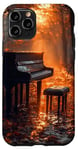 Coque pour iPhone 11 Pro Musique Piano Papillon Design Amateur De Piano Musicien