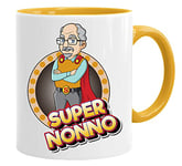 Acen Merchandise Super Hero Tasse/Mug - Super Nonno Meilleur Monde - Idee Regales Fête des Pères/Bon Anniversaire/Tasses Originales de café. Céramique 350 ml