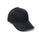 Own Brand 6 Panel Cotton Baseball Cap Black Mr Flat Embroidered