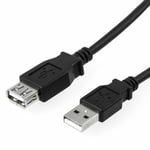 3m Meter LONG USB 2.0 EXTENSION Cable Lead A Male To A Female 