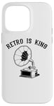 Coque pour iPhone 14 Pro Max Retro is King Phonograph Gramophone Turntable