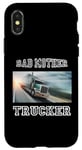 Coque pour iPhone X/XS Bad Mother Trucker Semi-Truck Driver Big Rig Trucking