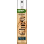 L’ORÉAL PARIS - Laque Elnett - Spray Fixation Forte - Enrichi en Vitamine B5 - Tous Types de Cheveux - Format Compressé 75ml