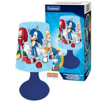 Lexibook, Knuckles, Tails The Hedgehog, Mini Lampe de Chevet et veilleuse sans Fil Sonic, MLT10SN, Bleu