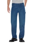 Dickies Men's Relaxed Fit Carpenter jeans, Stone Washed, 30W 32L UK