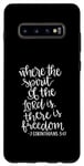 Coque pour Galaxy S10+ Where The Spirit Of The Lord Is There Is There Is The Freedom Christian