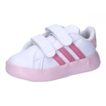 adidas Grand Court 2.0 Shoes Kids Mixte Enfant Sneaker, Ftwr White Bliss Pink Clear Pink, 24 EU