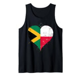 Vintage Flag in Heart for Jamaica Poland A Jamaican Polish Tank Top