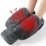 2L HEATED FOOT WARMER HOT WATER BOTTLE FOOT MUFF SNUG FEET WARMER FAUX FUR COVER