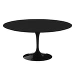 Knoll - Saarinen Round Table - Matbord, Ø 152 cm, Svart underrede, skiva i Svart laminat - Ruokapöytä - Eero Saarinen - Musta - Laminaatti/Metalli