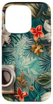 Coque pour iPhone 14 Pro White Pop Art Tropical Magic Book Floral Coffee Books