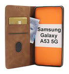 Fancy Standcase Wallet Samsung Galaxy A53 5G (SM-A536B) (Brun)