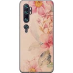 Xiaomi Mi Note 10 Pro Gjennomsiktig Telefondeksel Färgsprakande Blommor