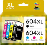 604 XL Cartouches compatibles pour epson 604 pour cartouche epson xp 2200 Epson XP-2205 XP-3200 (1Noir 1Cyan 1Jaune 1Magenta)