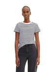 TOM TAILOR Denim Ladie's 1035867 T-Shirt, 31641-White Black Stripe, XS