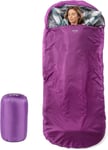 HIGHLANDER Extra Wide Rectangular Sleeping Bag For Adults - 1.6kg Lightweight W