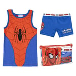 Bracelets Pyjamas Single Jersey T-Shirt SPIDER-MAN BLEU - 6 Ans | GARÇON