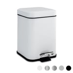 Square Bathroom Pedal Bin 3 Litre