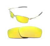 NEW POLARIZED CUSTOM 24k GOLD LENS FOR OAKLEY SQUARE WHISKER SUNGLASSES