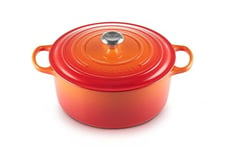 Le Creuset Cocotte Signature en Fonte Émaillée avec Couvercle, 30cm, Ronde, 8,4 L, 7,165 kg, Volcanique, 21177300902430