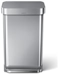 simplehuman 45 Litre Rectangular Pedal Bin - Grey