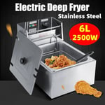 2.2KW 6L Commercial Single Tank Machine Electric Stainless Steel Deep Fat Fryer