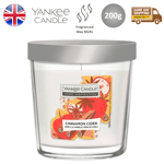 Yankee Candle Tumbler Glass Scented Home Room Fragrance Cinnamon Cider 200g