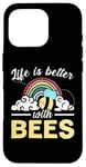 iPhone 16 Pro Life Is Better With Bees Rainbow Case