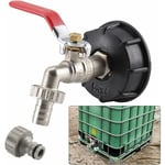 Adaptateur De Réservoir De Vidange Ibc Pour Robinet De Jardin En Laiton Avec Raccord De Tuyau, Raccord Cuve 1000 Litres 12,7 Mm.