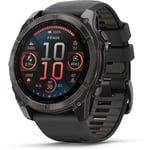 Garmin fenix 8 51mm AMOLED Sapphire Edition, Carbon Grey Titanium with Black/Pebble Grey Band