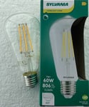 Sylvania LED ST64 Clear Filament Dimmable 7W = 60W 806lm 2700K ES / E27 29309