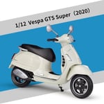 Welly 1:12 Vespa GTS Super 2020 Die Cast Fordon Samlarobjekt Hobby Motorcykelmodell Leksaker White with box