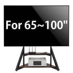 Trapezoidal Design 2er Floor TV Stand for 65-100'' TV Entertainment Center Stand