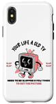 Coque pour iPhone X/XS FUNNY GEN X FUNNY OLD SCHOOL DRÔLE DE TÉLÉVISION DRÔLE DES ANNÉES 90 ET 80